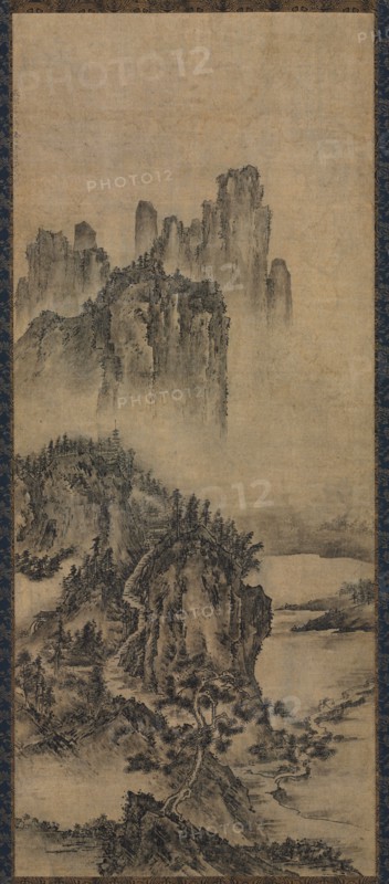 Landscape with a Distant Temple, early 1500s. Creator: Unknown.