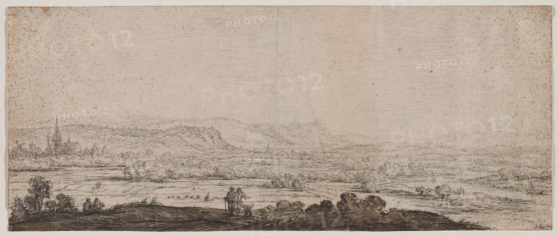Landscape with the Village of Schenkenschanz, Gelderland, 1600s. Creator: Herman Saftleven (Dutch, 1609-1685).