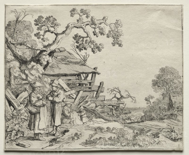 Landscape with Two Peasants Conversing, 1626. Creator: Pieter Molyn (Dutch, 1595-1661).