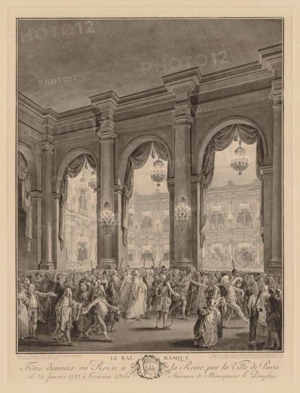 Le bal masqué donné à lHôtel de Ville, le 23 janvier 1782. Creator: Jean-Michel the Younger Moreau (French, 1741-1814).
