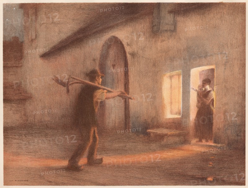 Le Retour des Champs, 1898-1899. Creator: Jules-Alexis Muenier (French, 1863-1942); Imprimerie Champenois.