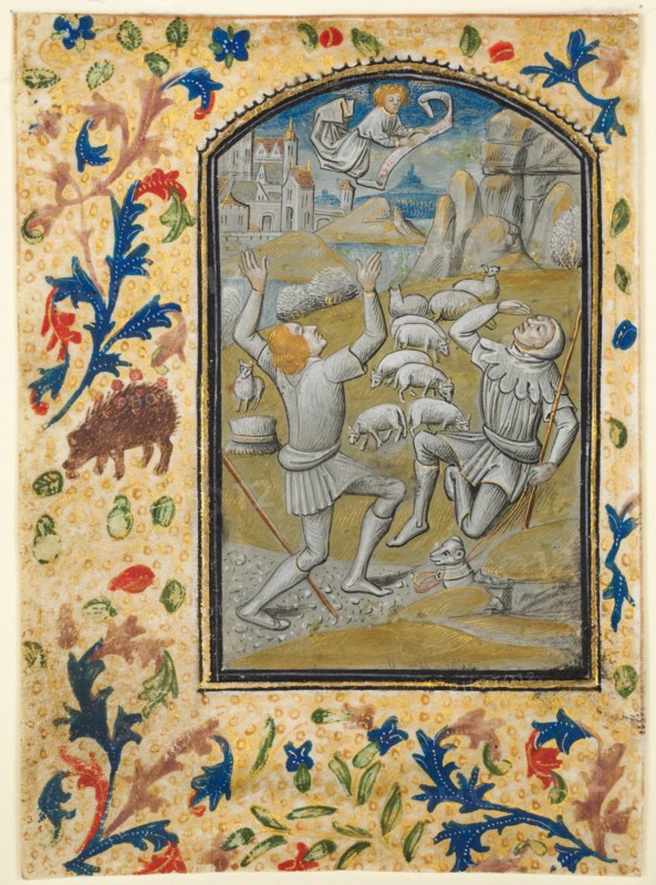 Leaf from a Book of Hours: Coronation of the Virgin, c. 1470-1480. Creator: Guillaume Vrelant (Flemish, c. 1454-1481).