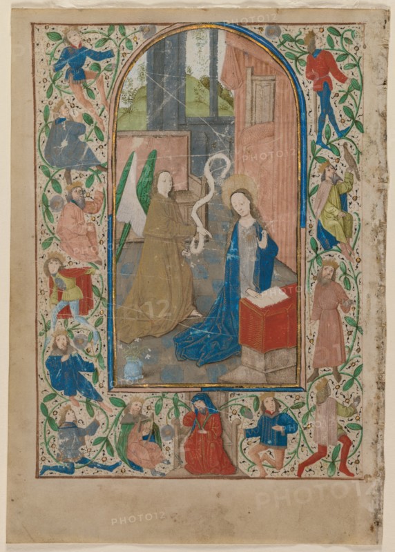 Leaf from a Book of Hours: The Annunciation, 1470s. Creator: Unknown.