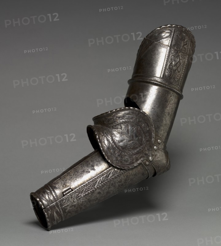 Left Arm Elements from a Boy's Armor (Lower Cannon, Couter, Rerebrace), c. 1560 (some modern). Creator: Unknown.
