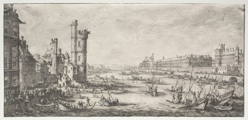 Les deux grandes vues de Paris: Vue du Louvre, 1628-1630. Creator: Jacques Callot (French, 1592-1635).