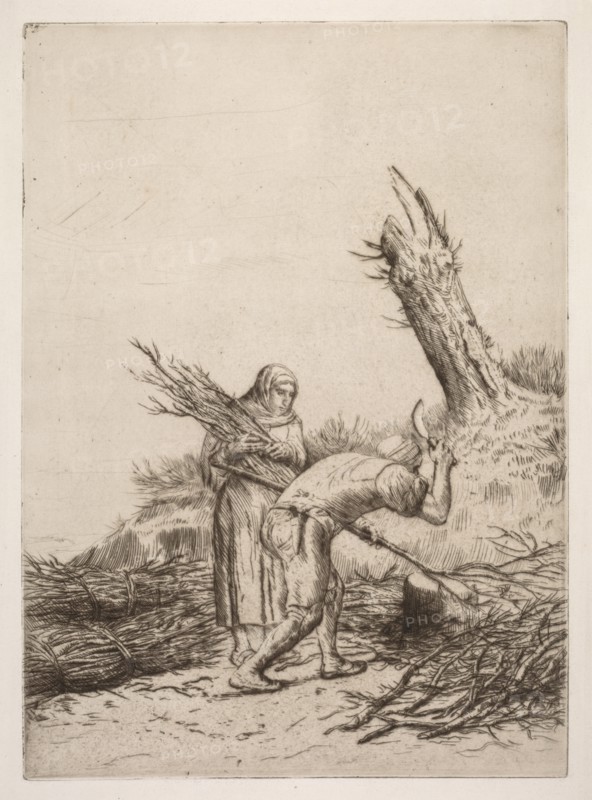 Les faiseurs de fagots. Creator: Alphonse Legros (French, 1837-1911).