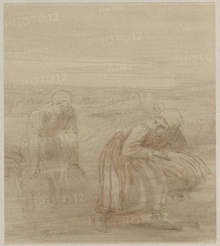 Les Glaneuses, 1800s. Creator: Alphonse Legros (French, 1837-1911).