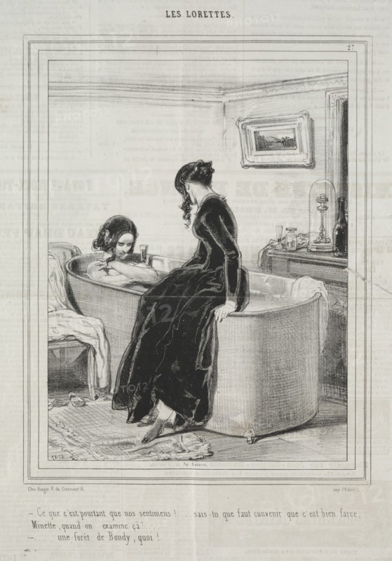Les Lorettes, 1842. Creator: Paul Gavarni (French, 1804-1866).