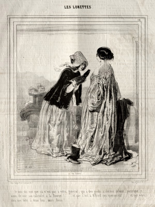 Les Lorettes, 1842. Creator: Paul Gavarni (French, 1804-1866).
