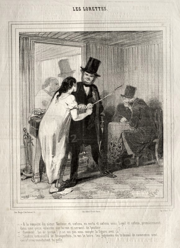 Les Lorettes, 1842. Creator: Paul Gavarni (French, 1804-1866).