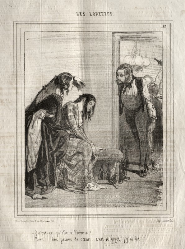 Les Lorettes, 1842. Creator: Paul Gavarni (French, 1804-1866).