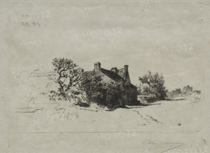 Les Petits Maisons Kercassier, 1875. Creator: Charles-Émile Jacque (French, 1813-1894).