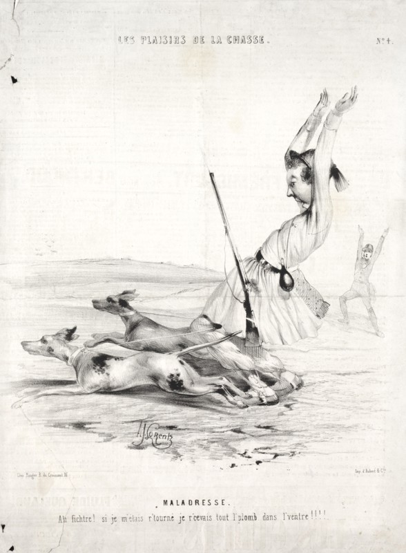 Les Plaisirs de la chasse: Maladresse, 1842. Creator: Alade Joseph Lorentz (French, 1813-after 1858).