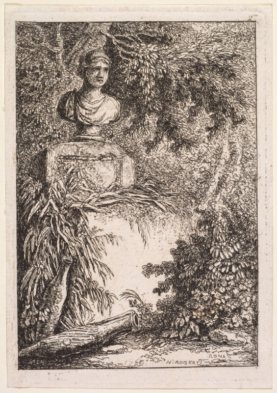 Les Soirées de Rome: Le Buste, 1764. Creator: Hubert Robert (French, 1733-1808).