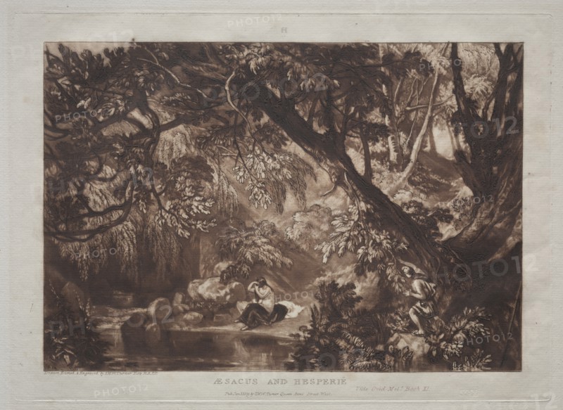 Liber Studiorum: Aesacus and Hesperie. Creator: Joseph Mallord William Turner (British, 1775-1851).