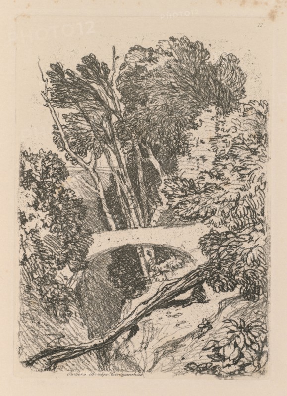 Liber Studiorum: Plate 11: Parson's Bridge, Cardingshire, 1838. Creator: John Sell Cotman (British, 1782-1842).