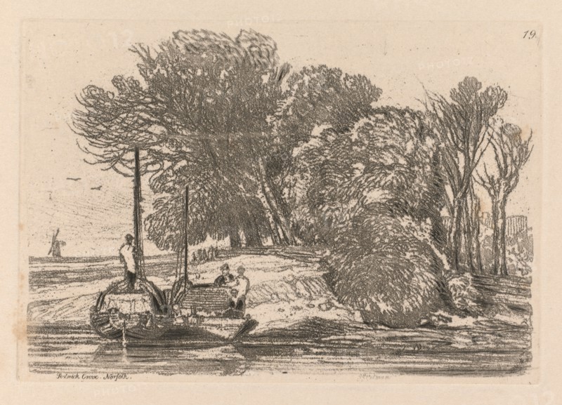 Liber Studiorum: Plate 19, Postwick Grove, Norfolk, 1838. Creator: John Sell Cotman (British, 1782-1842).