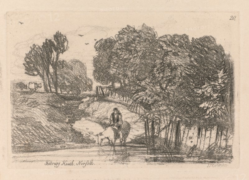 Liber Studiorum: Plate 20, Felbrigg Heath, Norfolk, 1838. Creator: John Sell Cotman (British, 1782-1842).