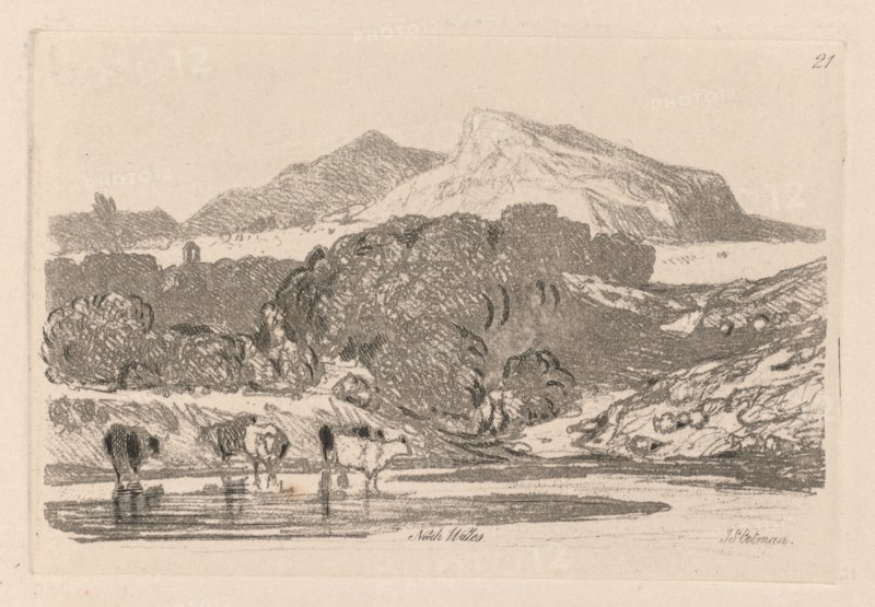 Liber Studiorum: Plate 21, View in North Wales, 1838. Creator: John Sell Cotman (British, 1782-1842).