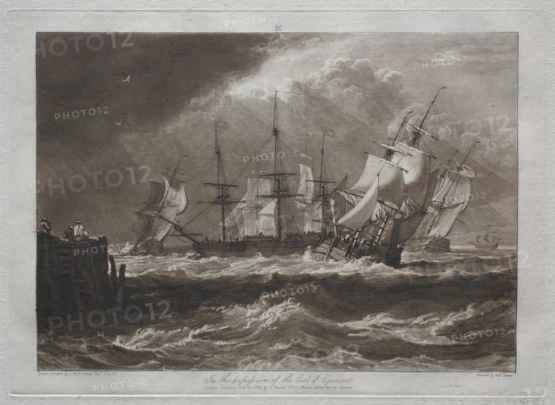 Liber Studiorum: Ships in a Breeze. Creator: Joseph Mallord William Turner (British, 1775-1851).