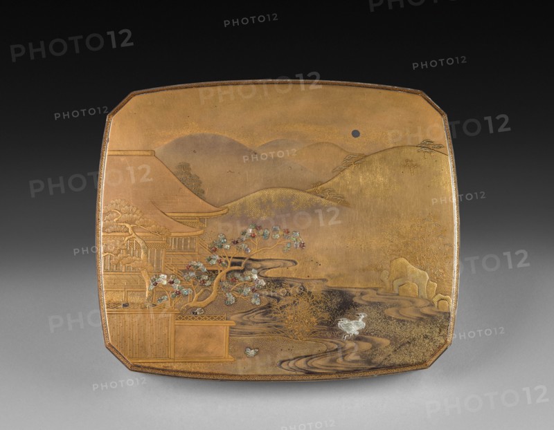 Lid for a Lacquered Box, 1800s. Creator: Unknown.