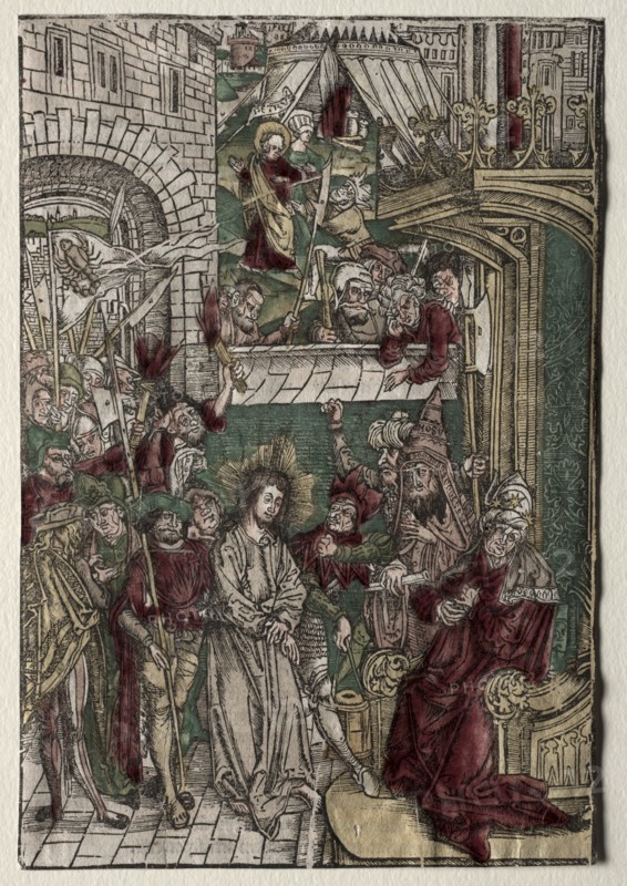 Life of Christ: Christ before Pilate, 1400s. Creator: Unknown.