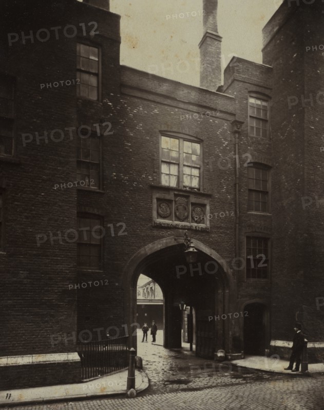 Lincoln's Inn, Gate House, 1876. Creator: Alfred H. Bool (British); album issued by The Society for Photographing the Relics of Old London; John Bool (British), and.