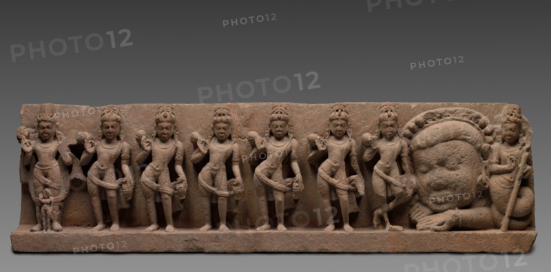 Lintel with the Nine Planets: Navagrahas, 7th - 8th century. Creator: Unknown.