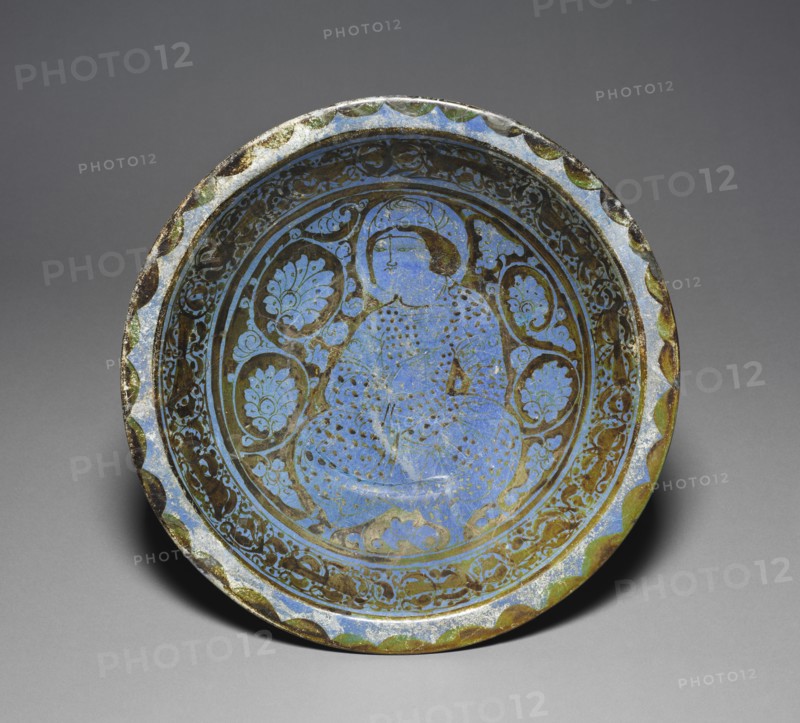 Luster Dish with Seated Prince, 1170-1220. Creator: Unknown.