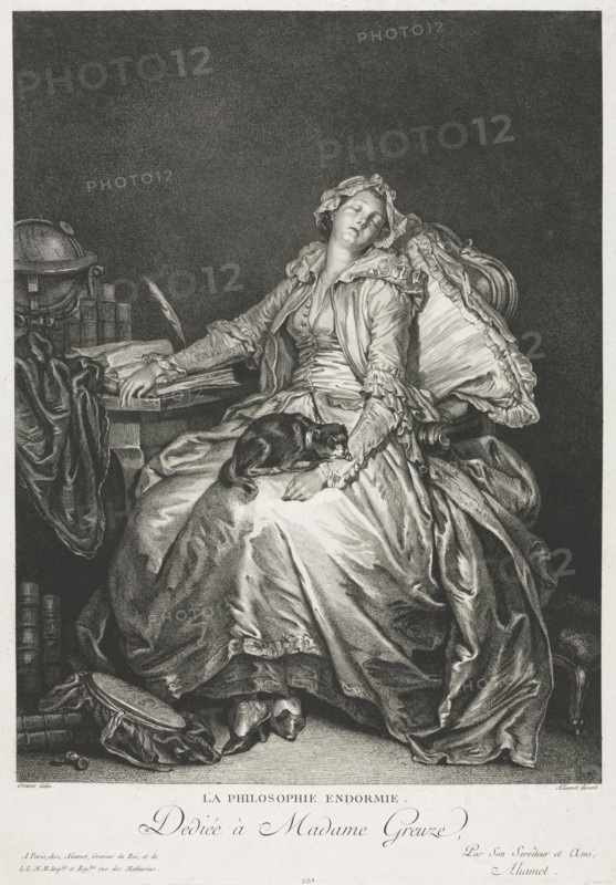 Madame Greuze Asleep, 1776. Creator: Jean-Michel the Younger Moreau (French, 1741-1814).