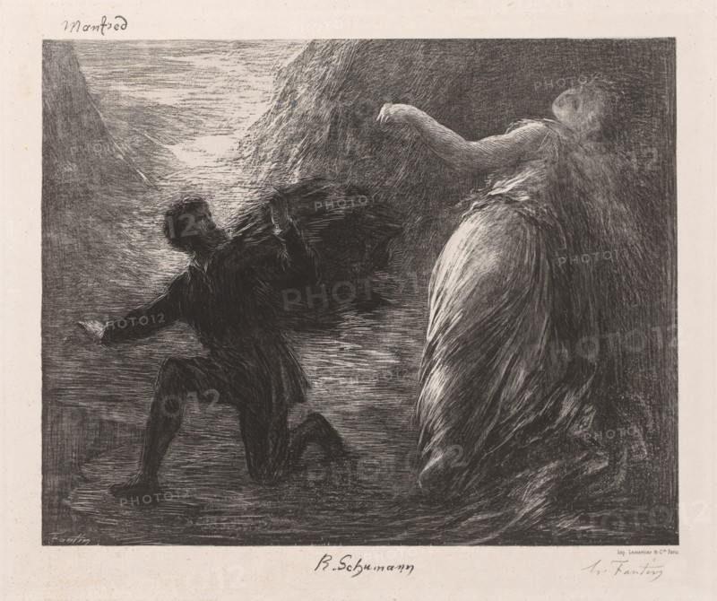 Manfred and Astarté, 1879. Creator: Henri Fantin-Latour (French, 1836-1904).