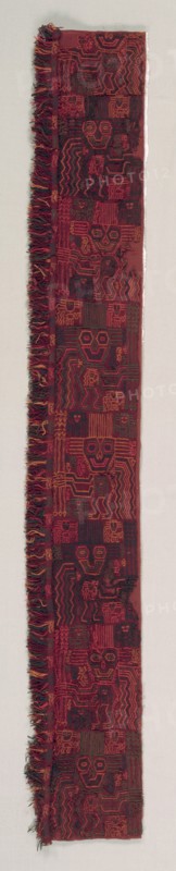 Mantle Border Fragment with Oculate Being, 200 BC-AD 200. Creator: Unknown.