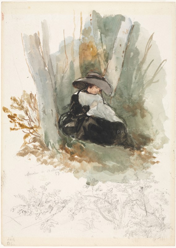 Marie à Bellevue, 1858. Creator: Louis-Joseph Gallait (Belgian, 1810-1887).