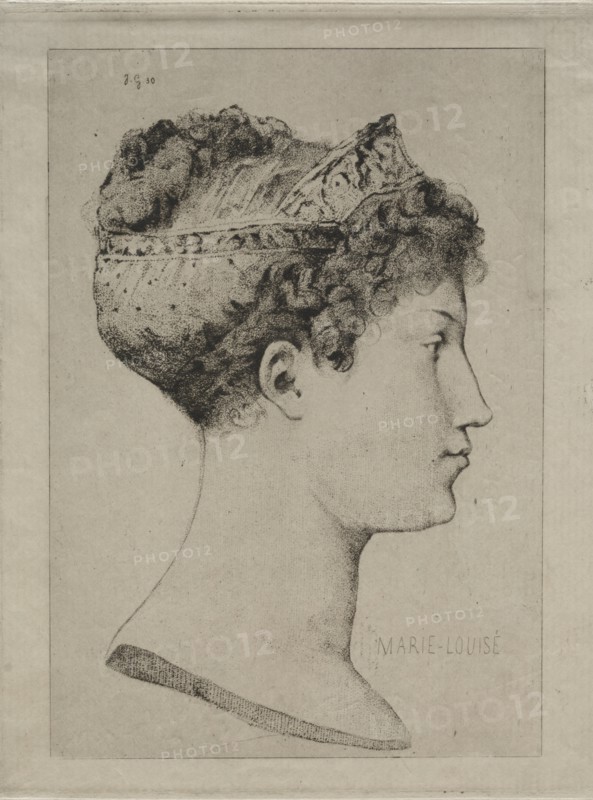 Marie Louise in Profile, 1860. Creator: Jules de Goncourt (French, 1830-1870).