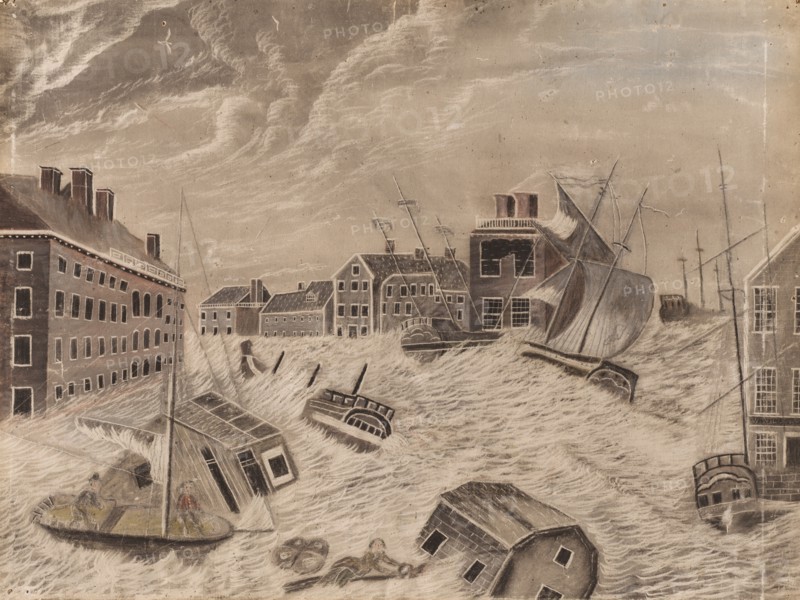 Market Square, Providence, Rhode Island, During the Great September Gale, 1815, 1815. Creator: Unknown.
