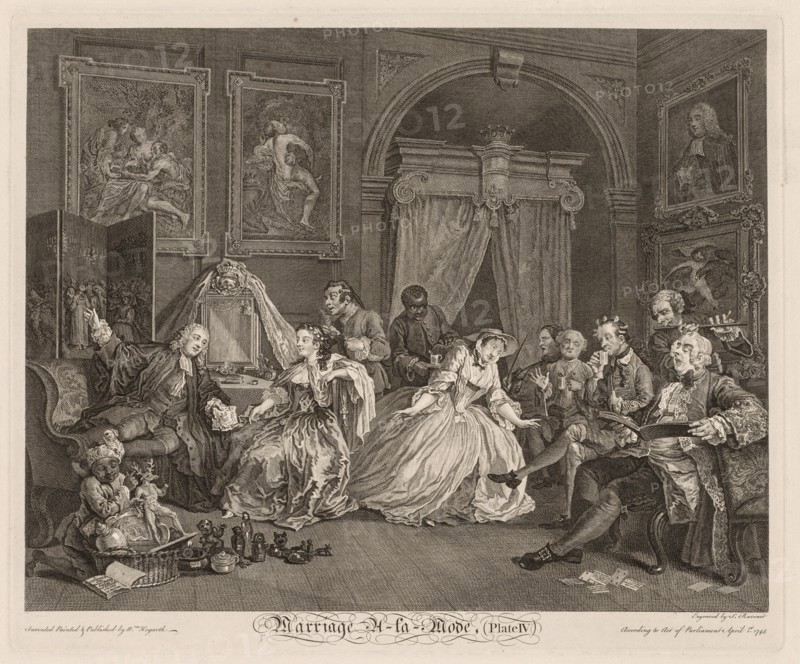 Marriage à la Mode: The Toilet Scene, 1745. Creator: William Hogarth (British, 1697-1764).