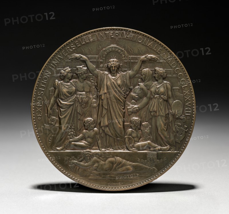 Medal (obverse), 1878. Creator: Eugène André Oudiné (French, 1810-1887).
