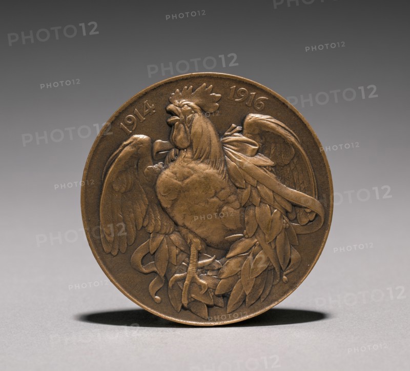 Medal (reverse), 1914-1916. Creator: Auguste Dujardin (French, 1847-1918).