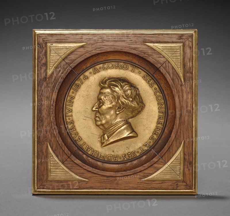 Medal of Corot, 1874. Creator: Adolphe-Victor Geoffroy-Dechaume (French, 1816-1892).