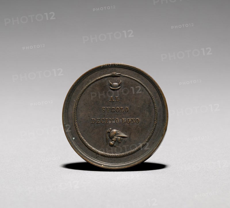Medal: Antonio Canova (reverse). Creator: Francesco Putinati (Italian, 1775-1848).