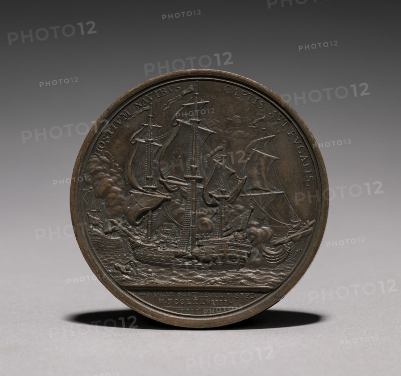 Medal: John Paul Jones (reverse). Creator: Jules Dupré (French, 1811-1889).