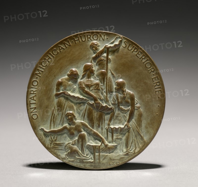 Medal: Ontario Sends Greetings to the Sea (reverse), 1800s-1900s. Creator: Lorado Taft (American, 1860-1936).