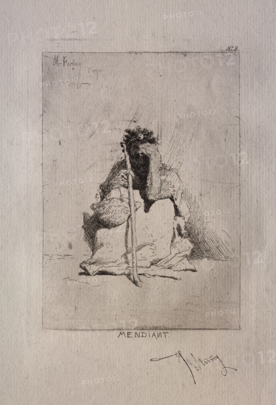 Mendiant accroupi. Creator: Mariano Fortuny y Carbó (Spanish, 1838-1874).