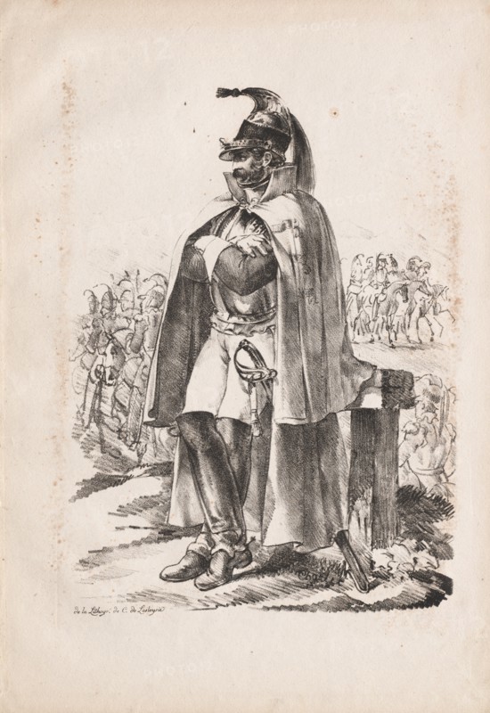 Military Costumes: Cavalry Man , 1814-1818. Creator: Nicolas Toussaint Charlet (French, 1792-1845).