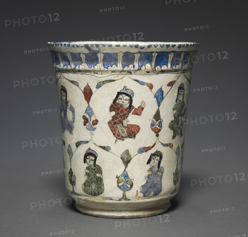 Minai Beaker with Seated Princes, 1180-1220. Creator: Unknown.