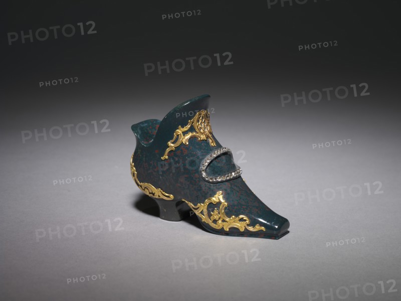 Miniature Shoe, before 1903. Creator: House of Fabergé (Russian, 1842-1918); Mikhail Evlampievich Perkhin (Russian, 1860-1903), attributed to.