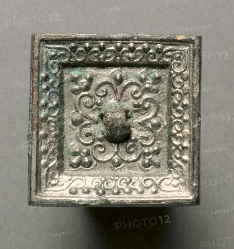 Miniature Square Mirror , 589-618. Creator: Unknown.