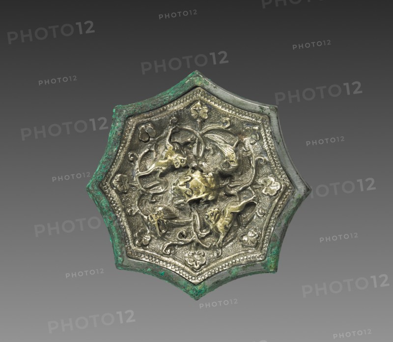 Mirror with Animals and Birds, early 700s. Creator: Unknown.