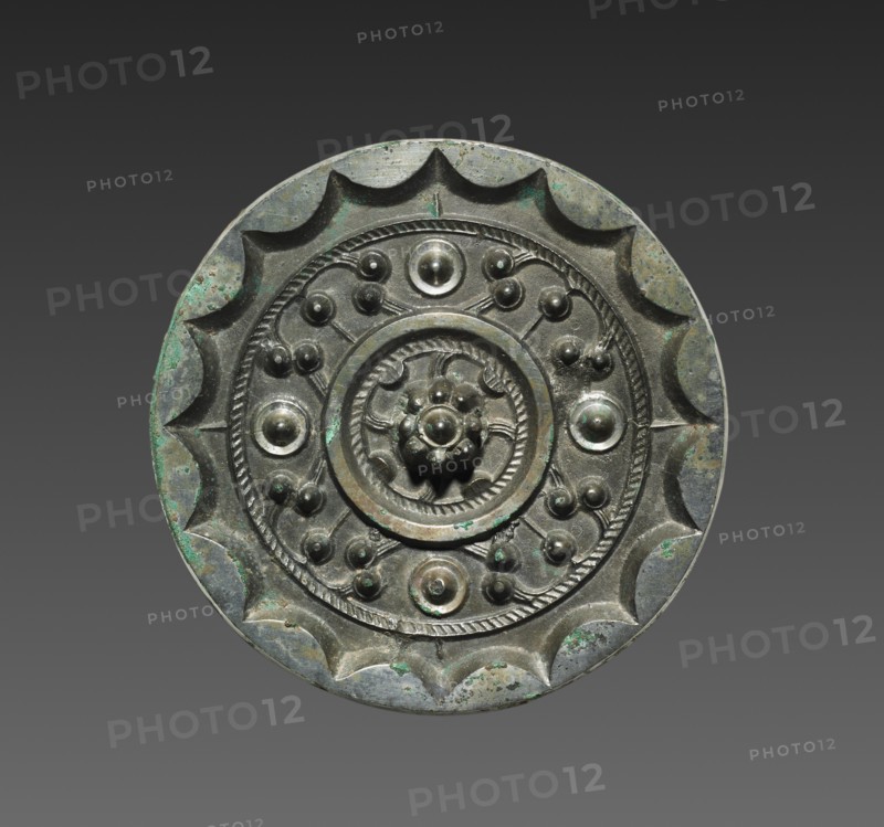 Mirror with Clouds and Nebulae, 200-100 BC. Creator: Unknown.