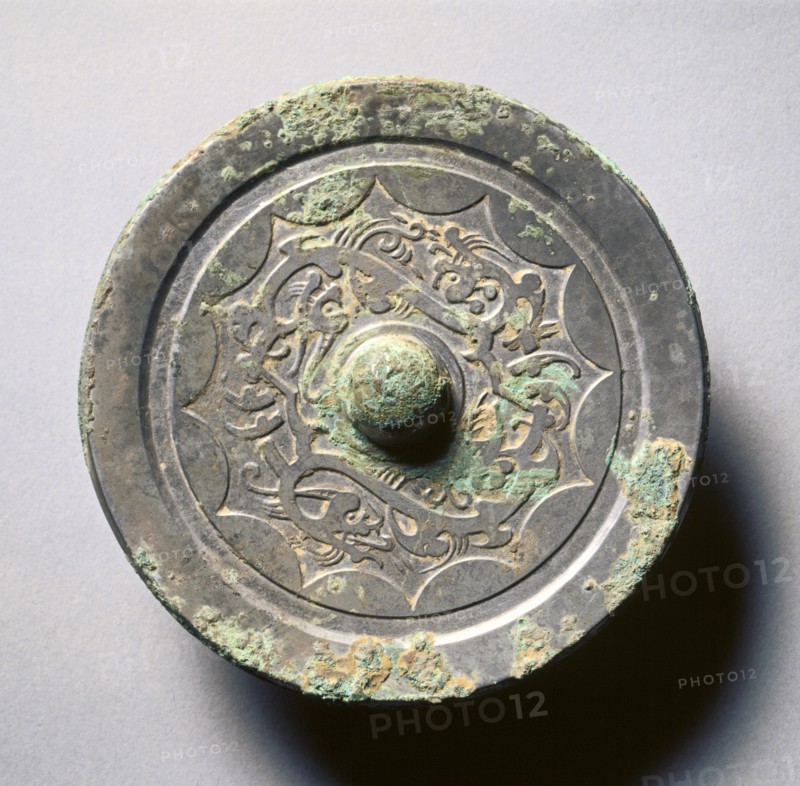 Mirror with Linked Arcs and Kui Dragons, 2nd century. Creator: Unknown.